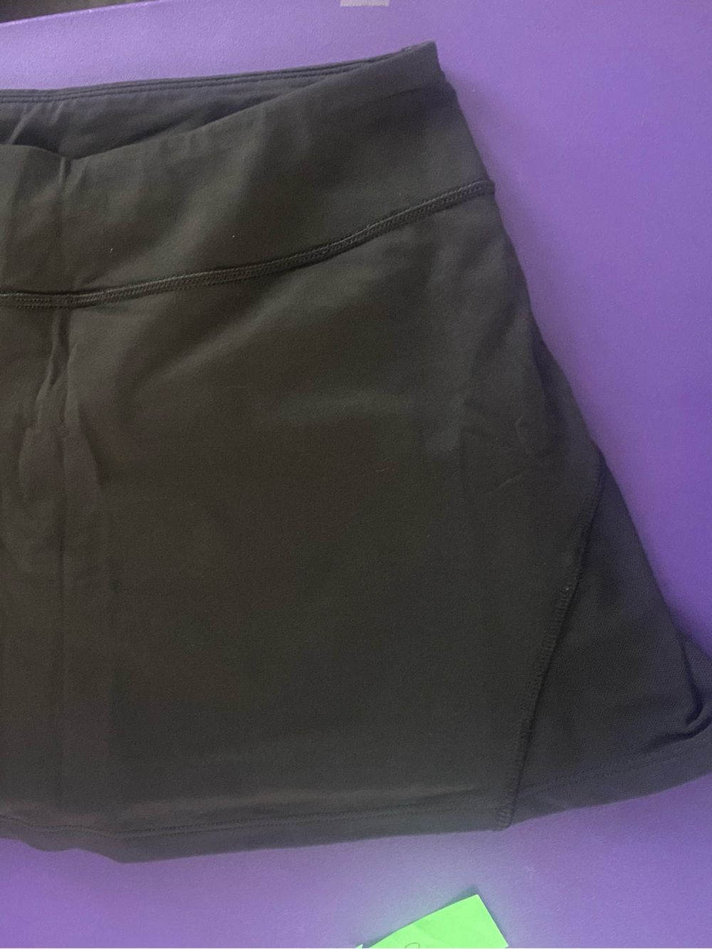 lululemon athletica Black Athletic Skirt Built-in Shorts cute ruffles on back
